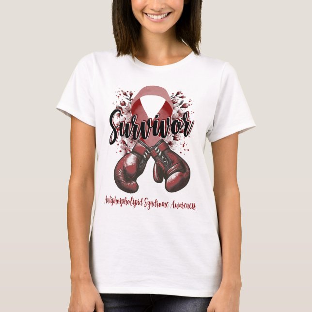 Blossom Antiphospholipid-Syndrom Warrior Survivor T-Shirt (Vorderseite)