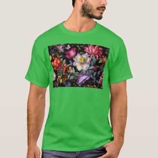 Blossom Ballet Ein lebendiger floraler Druckdesign T-Shirt