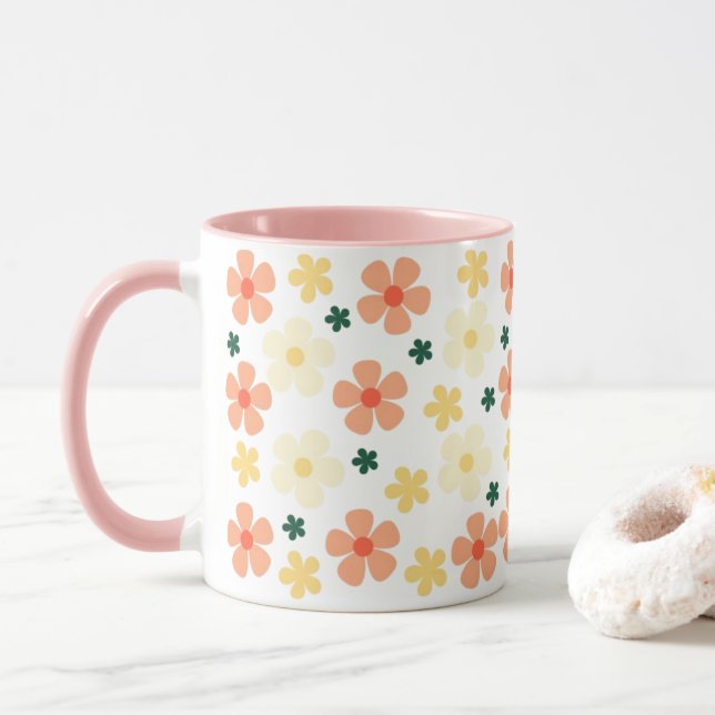 Blossom Beauty Blumencoffee Tasse - Sieben in Eleg (Mit Donut)