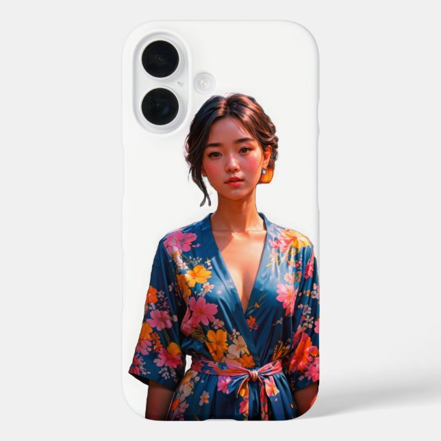 Blossom Beauty Kimono iPhone 16 Fall Case-Mate iPhone Hülle (Rückseite)