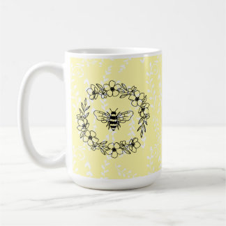 Blossom Bee Wreath Yellow Floral Kaffeetasse