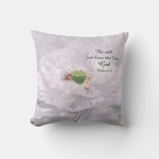 Blossom beruhigen mit einer Bibelbotschaft Kissen (Vorderseite)