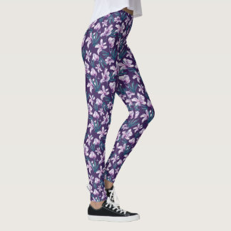Blossom Bliss auf dunklem Lila Leggings
