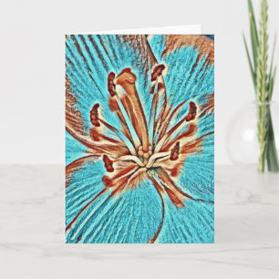 Blossom Blume bemalt Tapisserie Art Note Card Karte