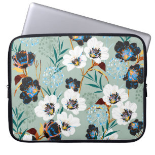 Blossom Botanical Vintage Blumenmuster Laptopschutzhülle