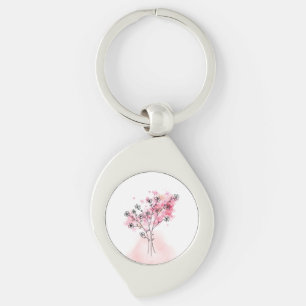 Blossom Breeze – Tränenförmiger Blumenanhänger Schlüsselanhänger