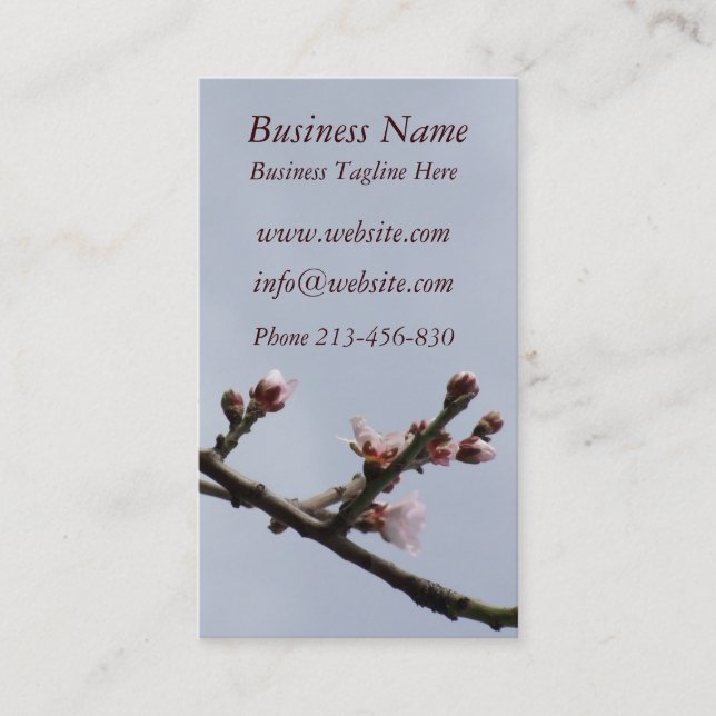 Blossom Buds Business Card Visitenkarte (Vorderseite)
