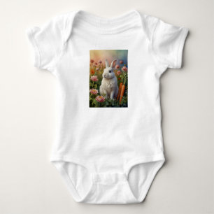 Blossom Bunny & Carrot Patch Baby Body Anzug Strampler