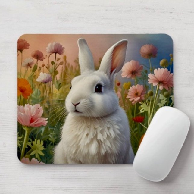 Blossom Bunny & Carrot Patch Mouse Pad Mousepad (Von Creator hochgeladen)