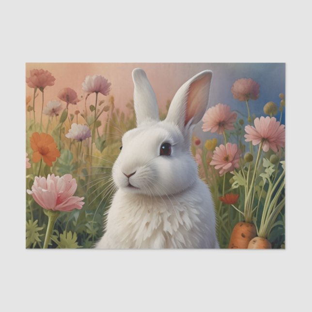 Blossom Bunny & Carrot Patch Seidenpapier (Vorderseite)