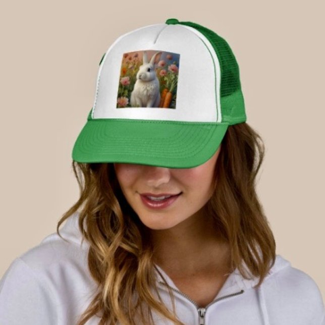 Blossom Bunny & Carrot Patch Trucker Hat Truckerkappe (Von Creator hochgeladen)