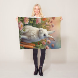 Blossom Bunny & Karottenfleck Fleecedecke