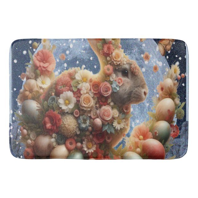 Blossom Bunny Ostern  Badematte (Vorderseite)