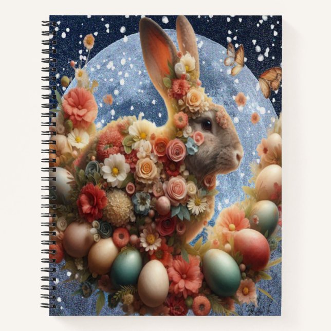 Blossom Bunny Ostern  Notizbuch (Vorderseite)