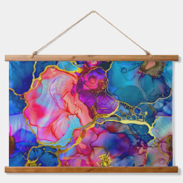 Blossom-Couture Botanical Wandteppich Mit Holzrahmen