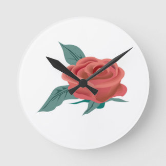Blossom der Rose Blume Runde Wanduhr