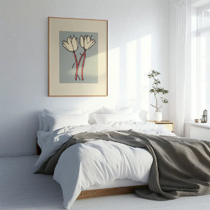 Blossom Duo: Einfache Eleganz im Blut Poster