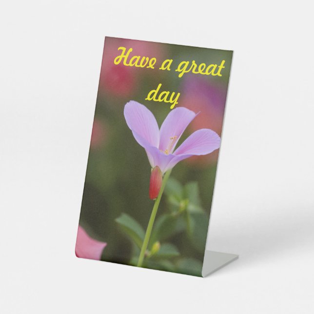 Blossom Elegance: Design des Wasserfarbenparadiese Sockelschild (Vorderseite)