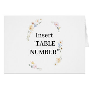 Blossom Elegance Florals Mehrfarbige Tischnummern