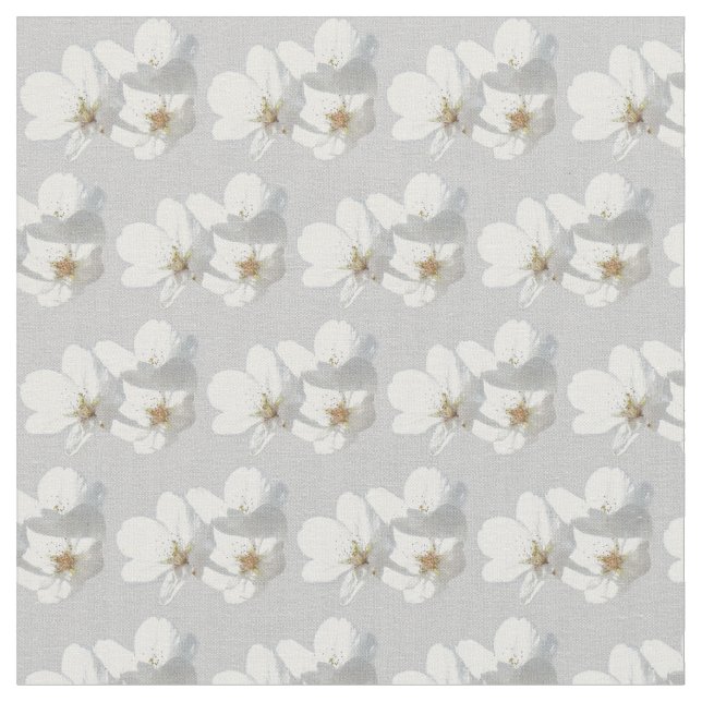 Blossom Fabric White Blossom Stoff Baumwolle oder  (Nahaufnahme)
