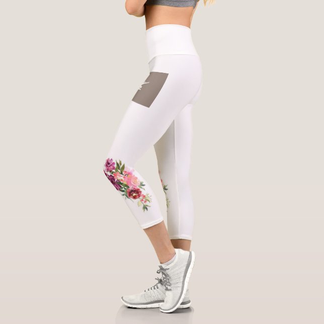 "Blossom Flow Floral Yoga Pants" Capri Leggings (Links)