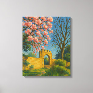 Blossom Gate - Bezaubernde Gartenmalerei Leinwanddruck