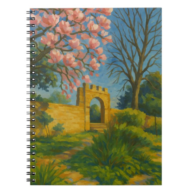 Blossom Gate - Bezaubernde Gartenmalerei Notizblock (Vorderseite)