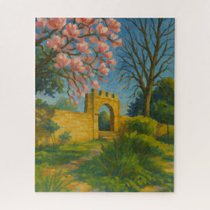 Blossom Gate - Bezaubernde Gartenmalerei Puzzle
