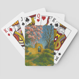 Blossom Gate - Bezaubernde Gartenmalerei Spielkarten