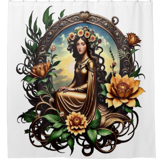 Blossom Girl Duschvorhang (Vorderseite)