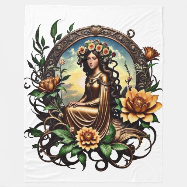 Blossom Girl Fleecedecke (Vorderseite)