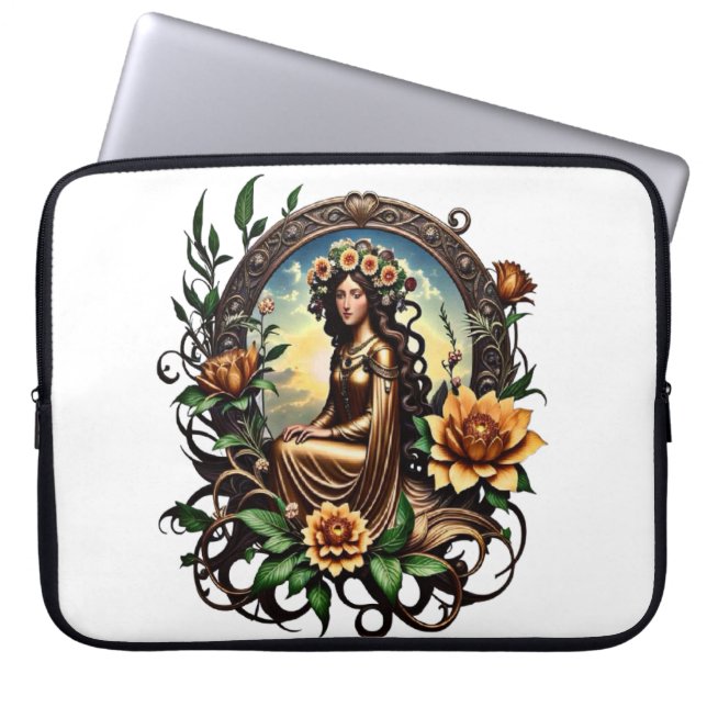 Blossom Girl Laptopschutzhülle (Vorderseite)