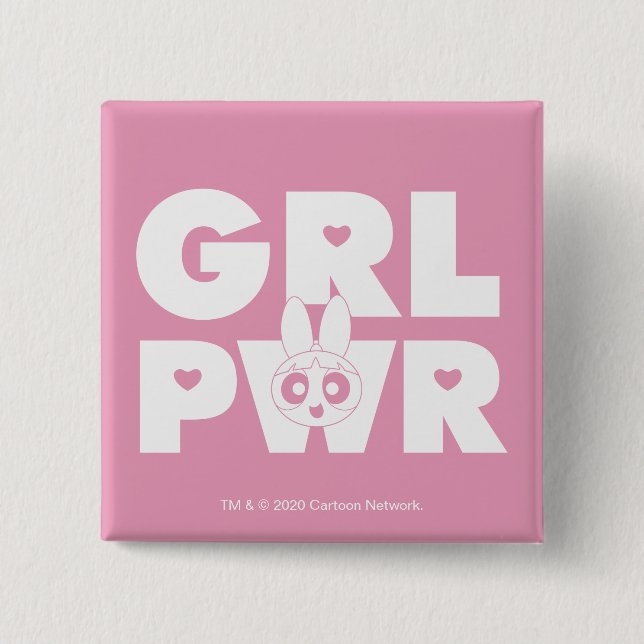 Blossom Girl Power Button (Vorderseite)