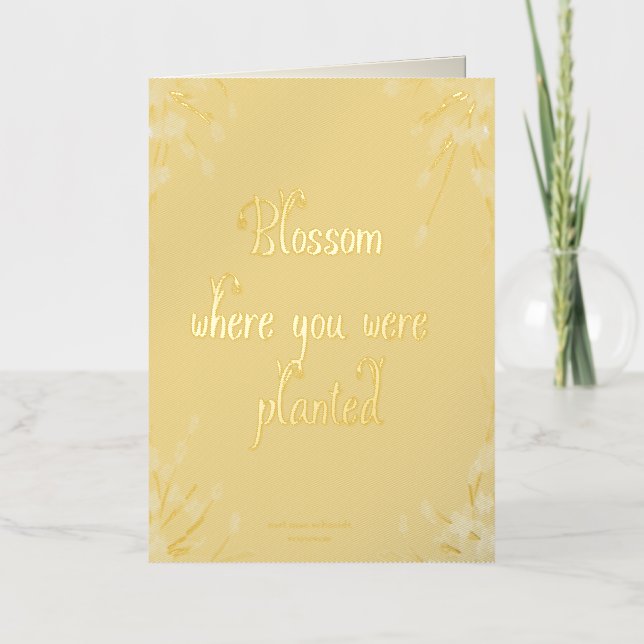 Blossom Goldkarte Mel Mae Schmidt Stationery (Vorderseite)