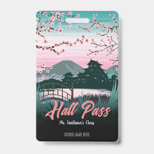 Blossom Hall Pass Abzeichen Ausweis