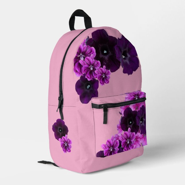 Blossom Harmony Bedruckter Rucksack (Rückseitige Ecke links)
