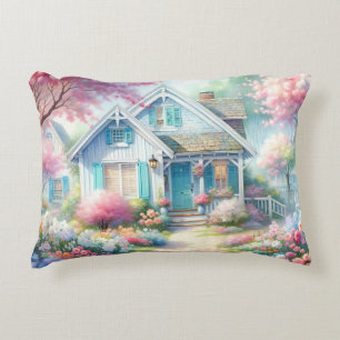 Blossom Lane Blue Cottage Garten Dekokissen