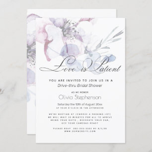 Blossom Liebe ist Patient Drive Thru Brautparty Einladung