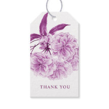 Blossom lila Lila Blume Aquarell Geschenketiketten