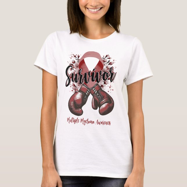 Blossom Multiple Myelom Warrior Survivor T-Shirt (Vorderseite)