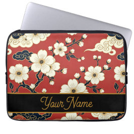 Blossom Nouveau | Elegant Floral Custom Laptopschutzhülle