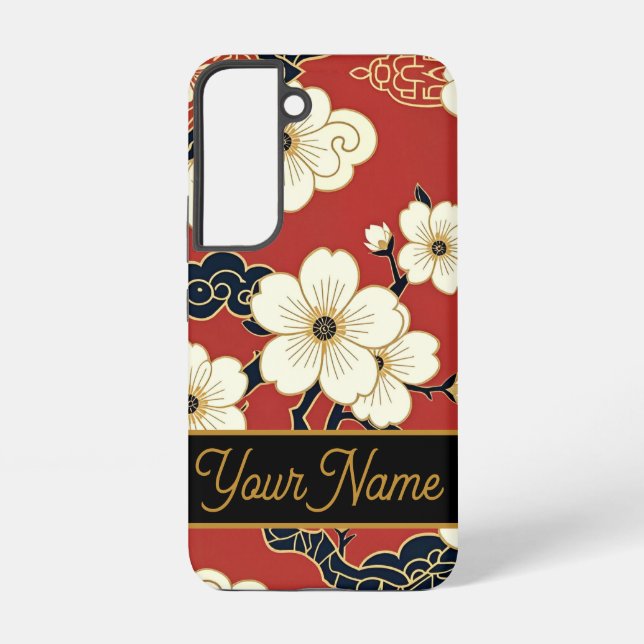 Blossom Nouveau | Elegant Floral Custom Samsung Galaxy Hülle (Rückseite)