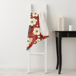 Blossom Nouveau | Elegante Blumenkunst Sherpadecke