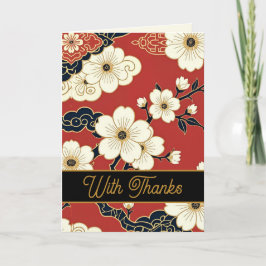 Blossom Nouveau | Elegante Florale Eigenkreation Dankeskarte