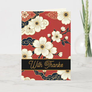 Blossom Nouveau Elegante Florale Eigenkreation Dankeskarte