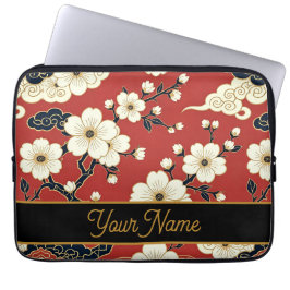 Blossom Nouveau | Elegante Florale Eigenkreation Laptopschutzhülle