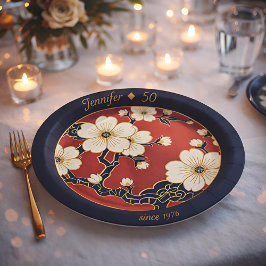 Blossom Nouveau | Elegante Florale Eigenkreation Pappteller