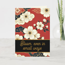 Blossom Nouveau | Elegante florale Ermutigung Karte