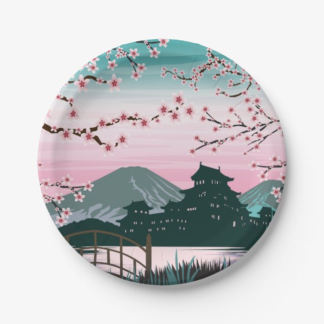 Blossom Pappteller (Vorderseite)