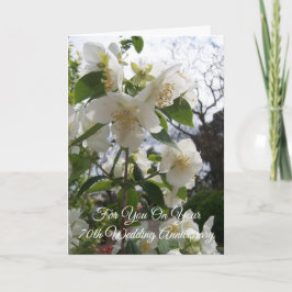 Blossom Personalisiert 70. Hochzeitstag Karte